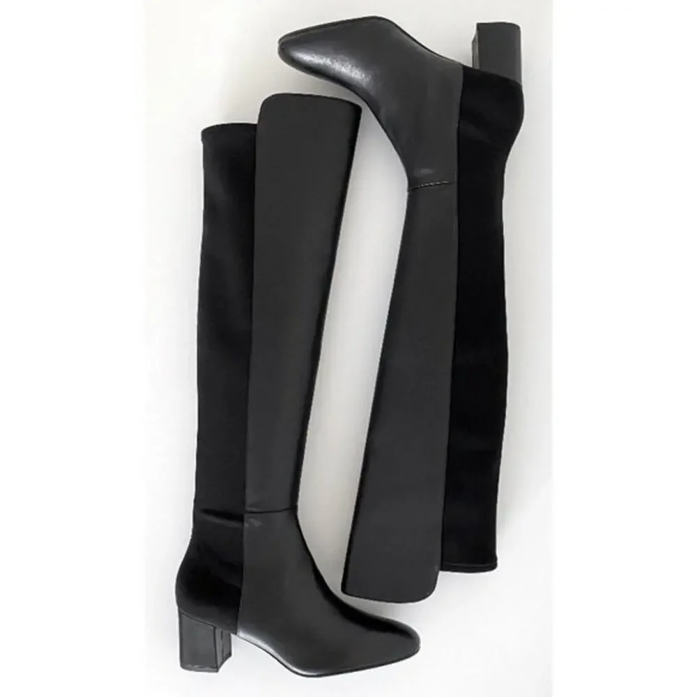 Stuart Weitzman Gillian 60 Over The Knee Leather Boot Size 38.5 / US 8